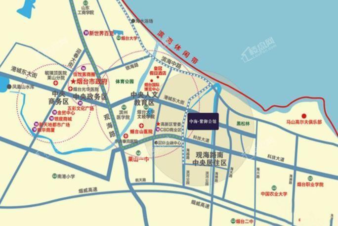 中海紫御公馆 区位规划图