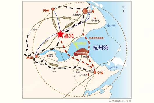 世合理想大地明德居杭州湾规划示意图