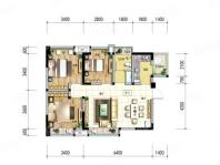 D1户型， 3室2厅1卫0厨， 建筑面积约87.93平米