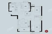 恒泰·阿奎利亚A1户型104平米 3室2厅2卫1厨