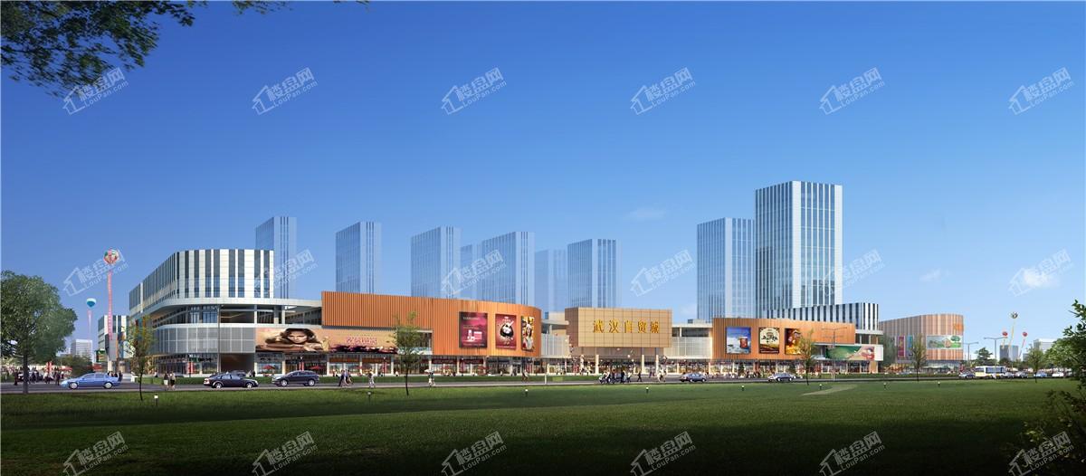 武汉自贸城主入口透视效果图