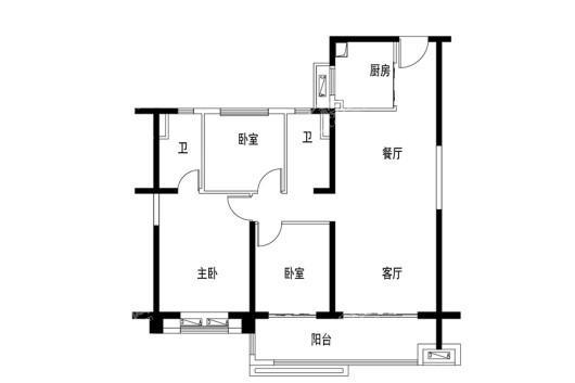 邳州碧桂园119㎡ 3室2厅2卫1厨