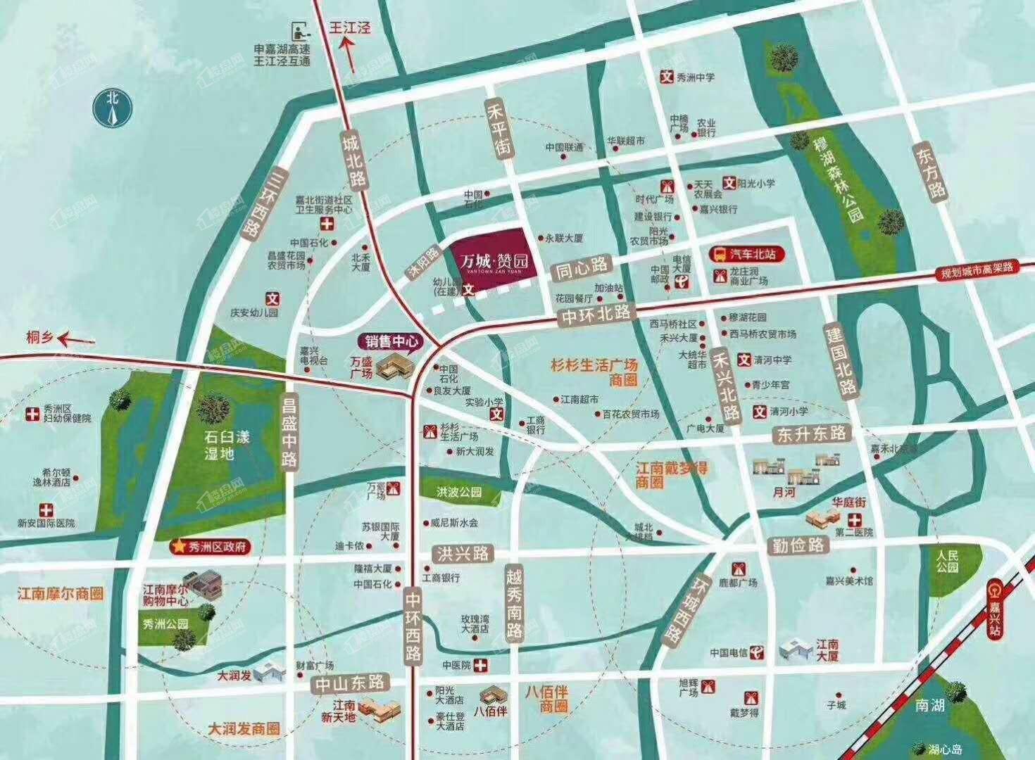 万城赞园地理位置图