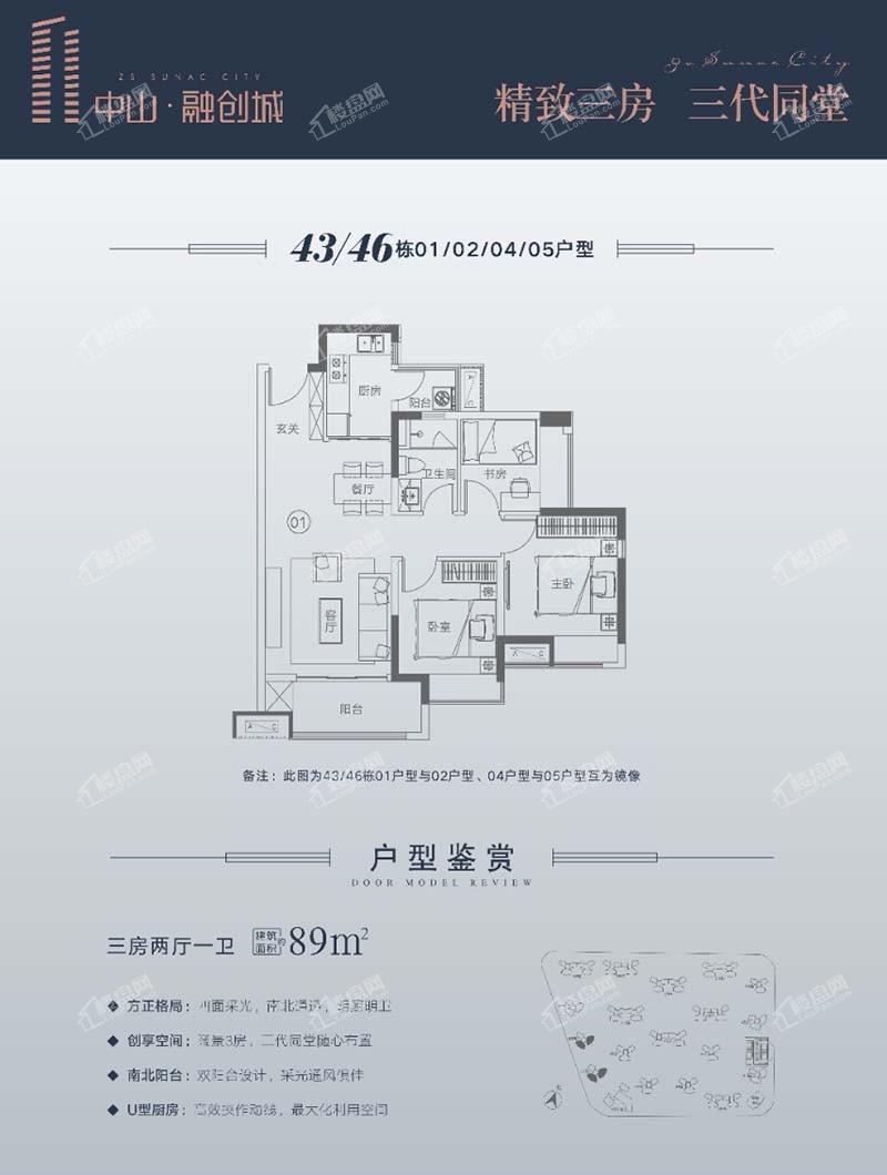 中山融创城43/46栋01/02/04/05户型