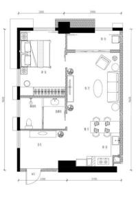 望建大厦75.69平户型 1室2厅1卫1厨