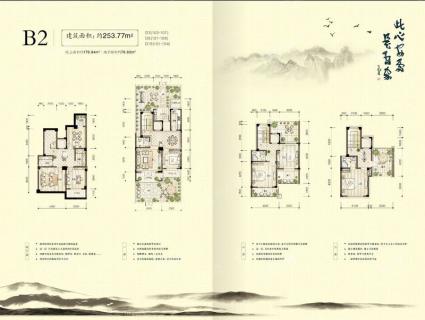 新安兰亭B2排屋户型图 253.77㎡