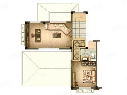 别墅户型 6室4厅3卫 建筑面积：约265m² 三楼