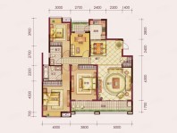 165平户型 4室2厅2卫 建筑面积：约165m²