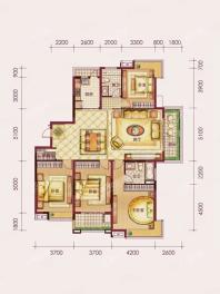 190平户型 4室2厅2卫 建筑面积：约190m²