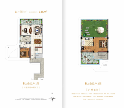 B上叠边户 建筑面积约145㎡