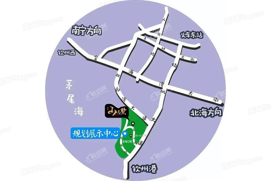 广西滨海·山与墅区位图