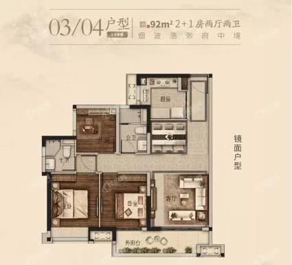 泰禾金尊府1-6号楼03/04户型图