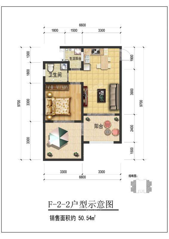 F-2-2户型示意图