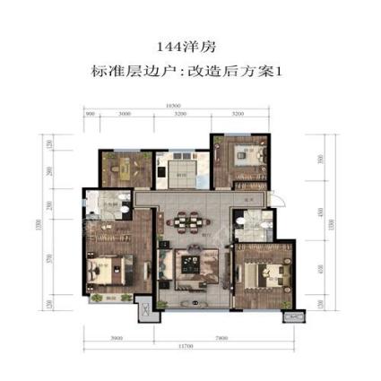 龙湖双珑原著洋房_01-144标准层边户改造后1(Y31-一单元0201)_副本