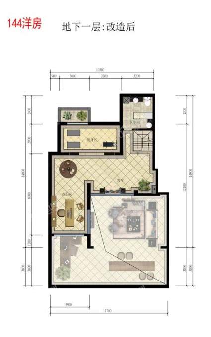 龙湖双珑原著_144洋房边户地下一层：改造后(Y31-一单元0101_副本