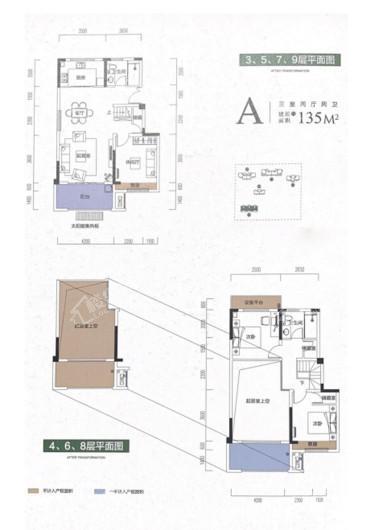 铜化·弘宇嘉玺A 3室2厅2卫1厨