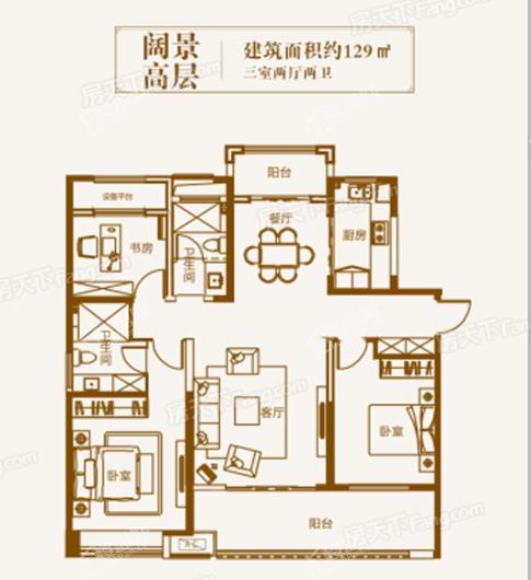 华源翠湖湾E1 3室2厅2卫1厨