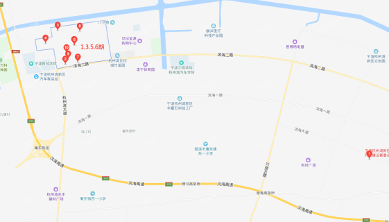 宁波合生杭州湾国际新城位置图
