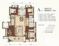 中海·左岸岚庭125㎡A户型 4室2厅2卫1厨