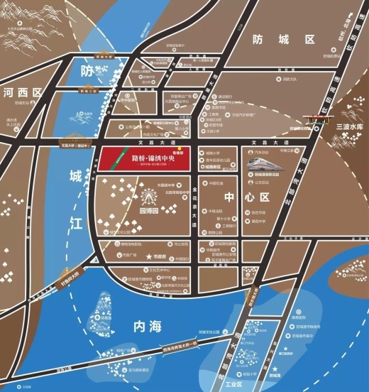 路桥锦绣中央位置图