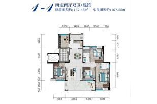 龙腾·通江府1-1户型