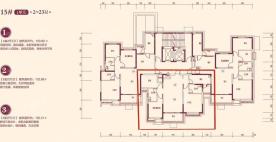 15#1建筑面积132.98平米三居-3室2厅2卫-133.0㎡