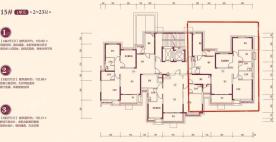 15#1建筑面积150.89平米四居-4室2厅2卫-150.9㎡