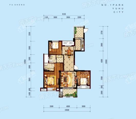 公园道B区御湖R 3室2厅2卫1厨