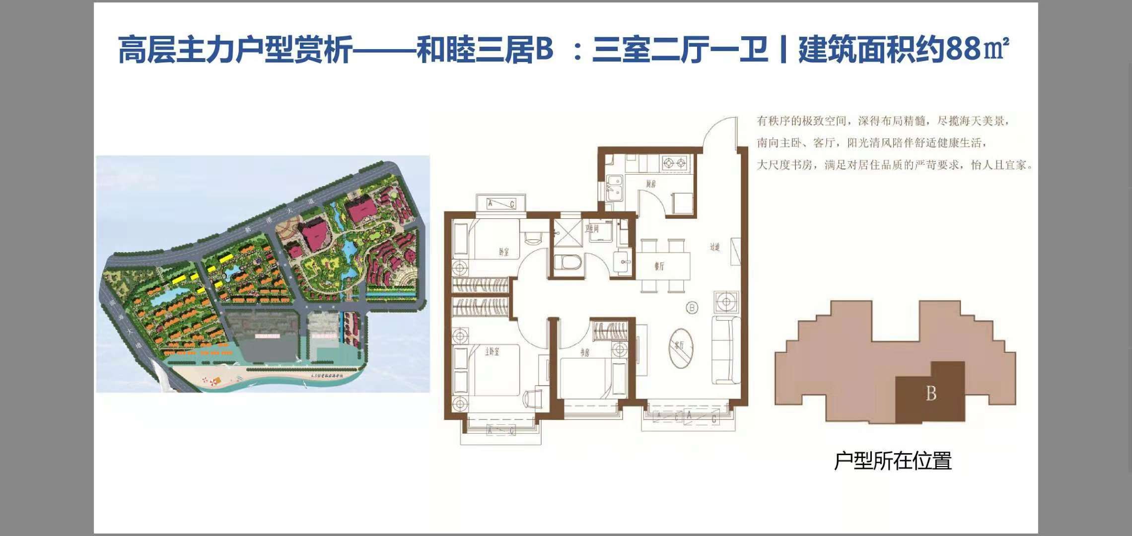 恒大御海天下和睦三居B户型