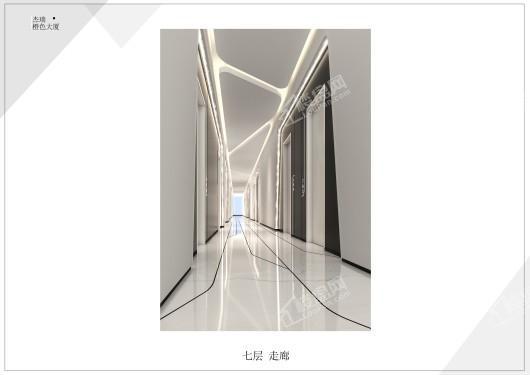 杰瑞·橙色科技大厦七层走廊效果图