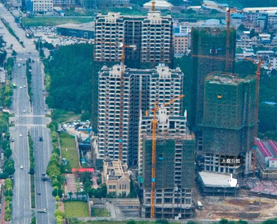 大都公馆部分楼栋已经封顶（摄于2019-6）