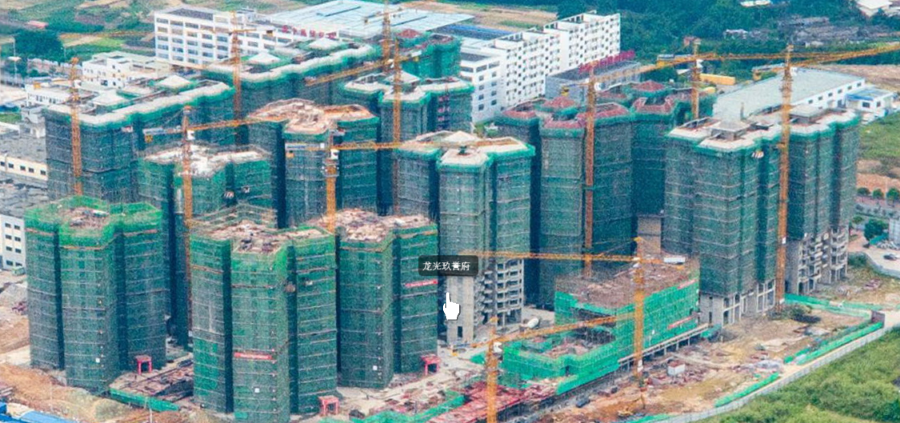 龙光玖誉府整体建设进度（摄于2019-6）