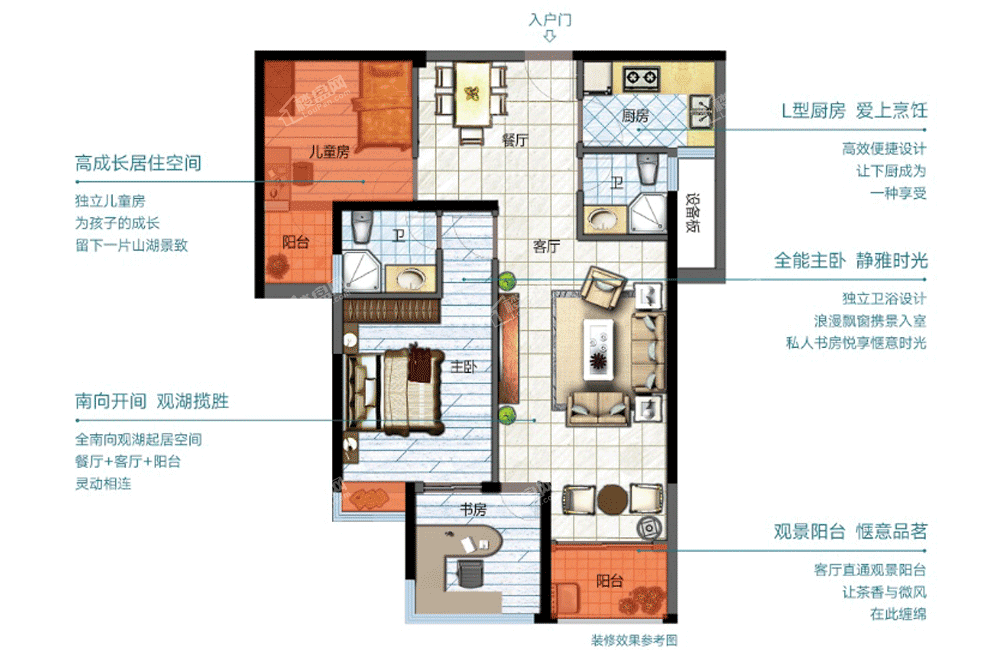 世茂福缘居87㎡三房两厅两卫