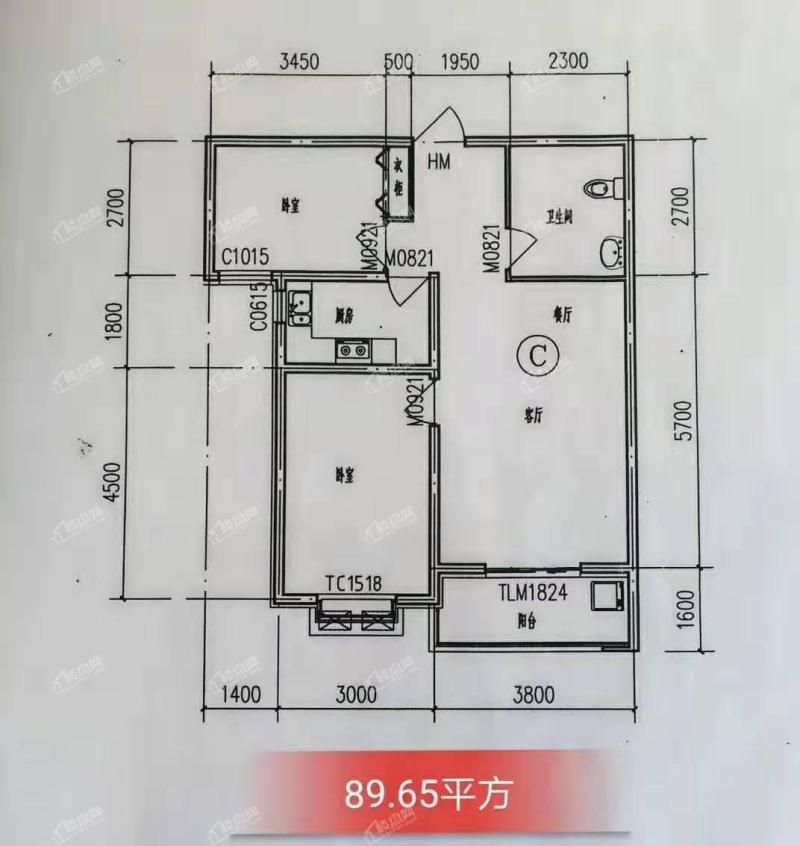 89.65两室两厅