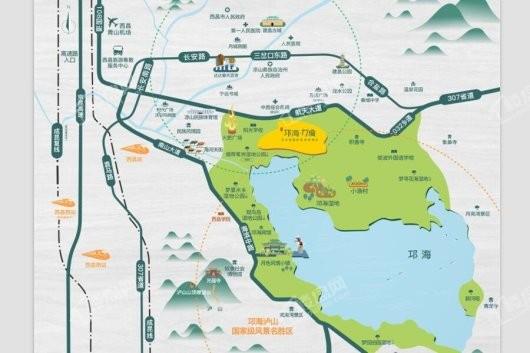 中国邛海17度国际旅游度假区交通规划图