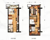 碧桂园潼湖科技小镇·科学城B户型 2室2厅1卫1厨