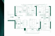 万科金域蓝湾二期C户型116㎡ 4室2厅2卫1厨