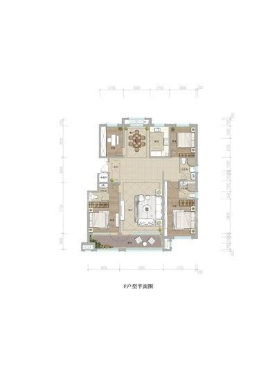 恒信绿城·春风江南F户型 4室2厅3卫1厨