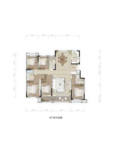 恒信绿城·春风江南H户型 5室2厅3卫1厨