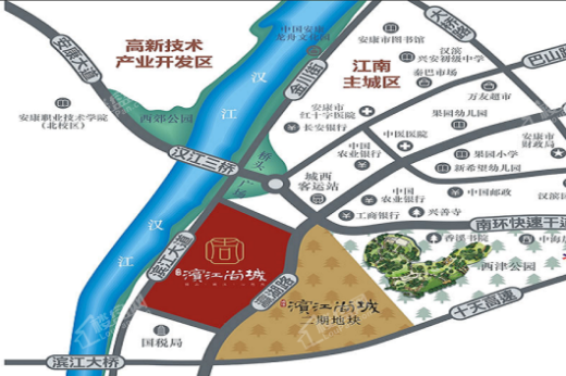 滨江尚城交通图