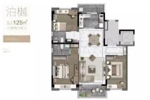 碧桂园·泊云间125平户型 3室2厅2卫1厨