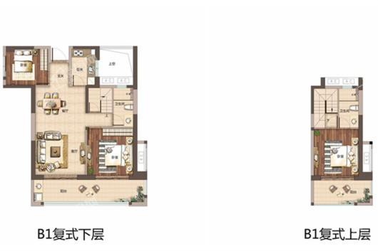 凯景江山府B1户型102㎡ 3室2厅2卫1厨