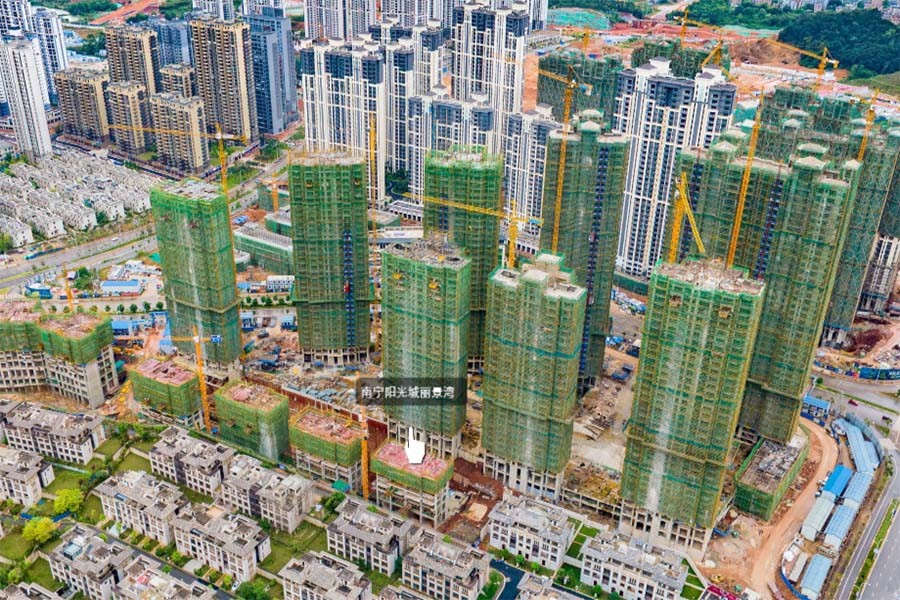 阳光城丽景湾北区高层建设进度（摄于2019-6）