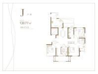 漓江花园三期A区J户型 3室2厅2卫1厨