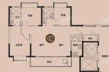 御城花园3/6栋02/03户型 3室2厅2卫1厨