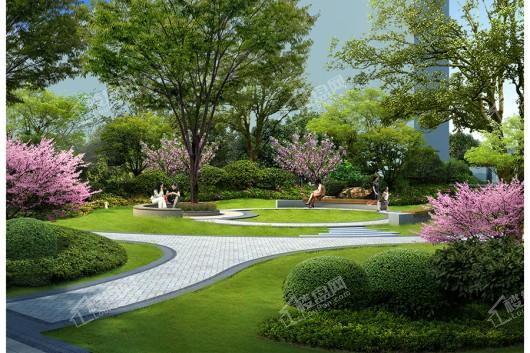令牌·香榭国际中心花园绿化