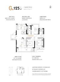 金鹏·壹品天成125㎡户型 3室2厅2卫1厨