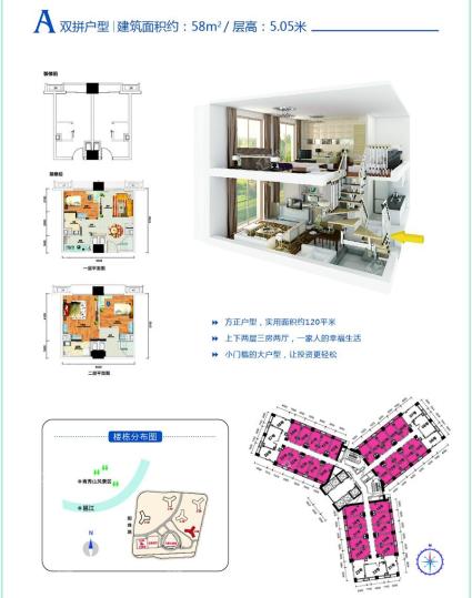 天誉城鱼先生的公寓2-8#楼A双拼户型