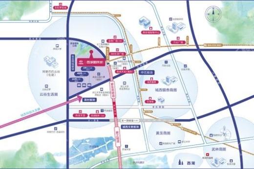 中国铁建西湖国际城交通图