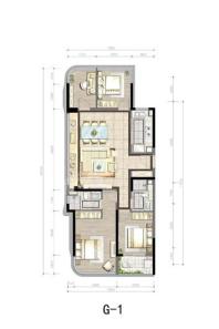 富力湖滨悦居G1-住宅-118 3室2厅2卫1厨